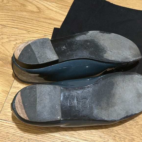 Authentic Chanel Patent Leather Ballerinas in Navy SZ 37.5 - Picture 12 of 13